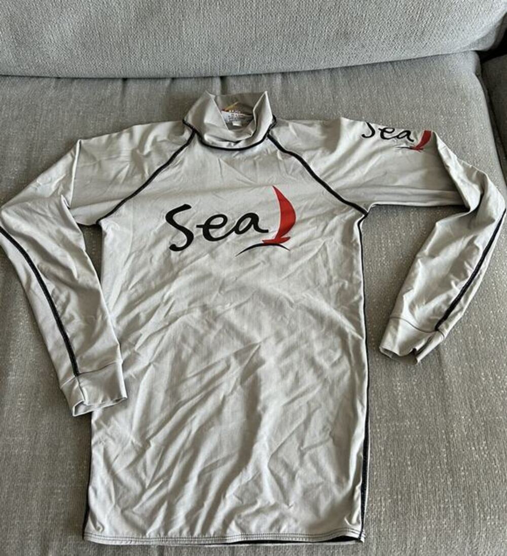Sea Boys Sailing Gray Rash Guard Top Size S/M